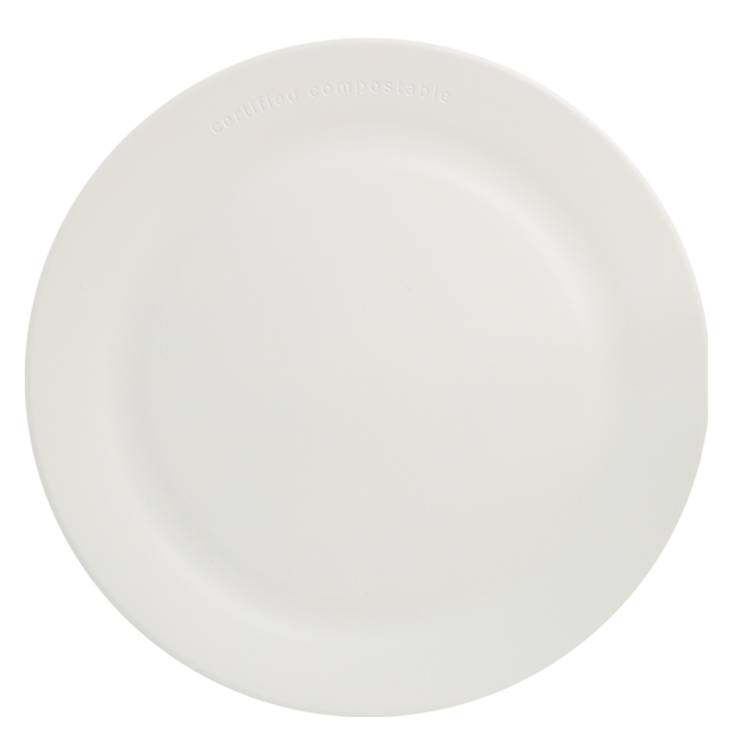 World Centric ZeroWare 10-inch matte white reusable plate, manufacturer product view